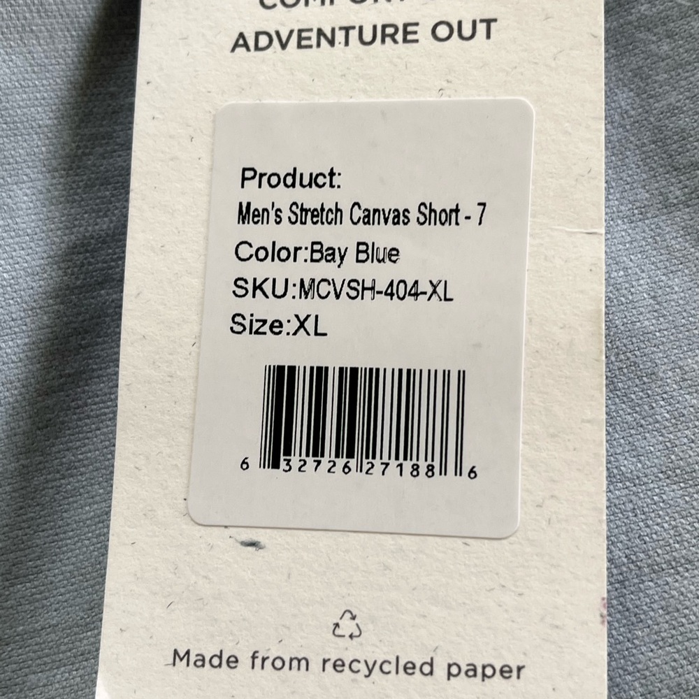 NEW Free Fly Apparel Men’s Stretch Canvas Shorts Bay Blue New With Tags Size XL - Picture 4 of 11